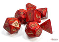 Chessex: Scarab Scarlet/Gold Polyhedral 7-Dice Set