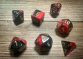 Chessex: Gemini Black-Red/Gold Polyhedral 7-Dice Set
