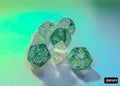 Chessex: Borealis Kelp/Light Green Luminary Polyhedral 7-Dice Set