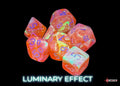 Chessex: Festive Dahlia/White Luminary Polyhedral 7-Dice Set