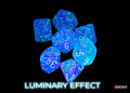 Chessex: Nebula Aura/White Luminary Polyhedral 7-Dice Set