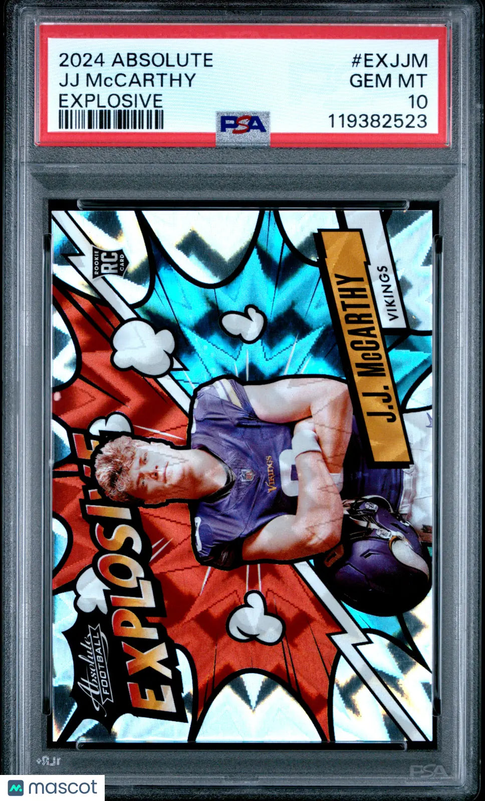 JJ McCarthy Explosive 2024 Absolute PSA 10 RC Rookie SP SSP