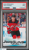 Jack Hughes PSA 9 Young Guns RC Rookie 2019-20 Upper Deck USA