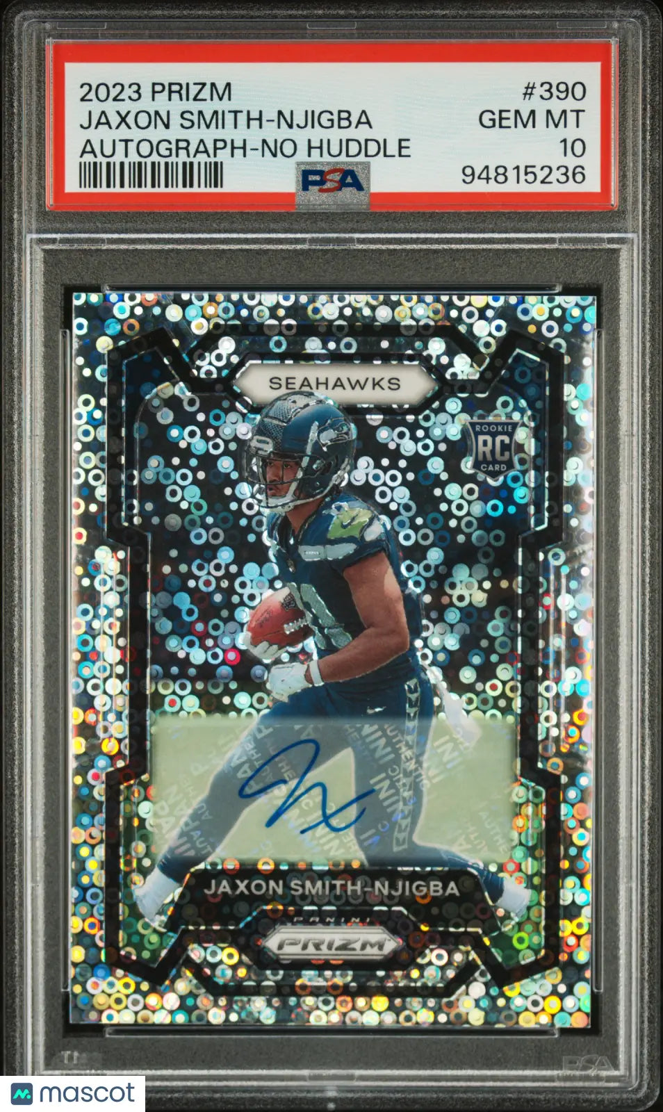 Jaxon Smith-Njigba RC Rookie Autograph No Huddle PSA 10 2023 Panini Prizm Disco