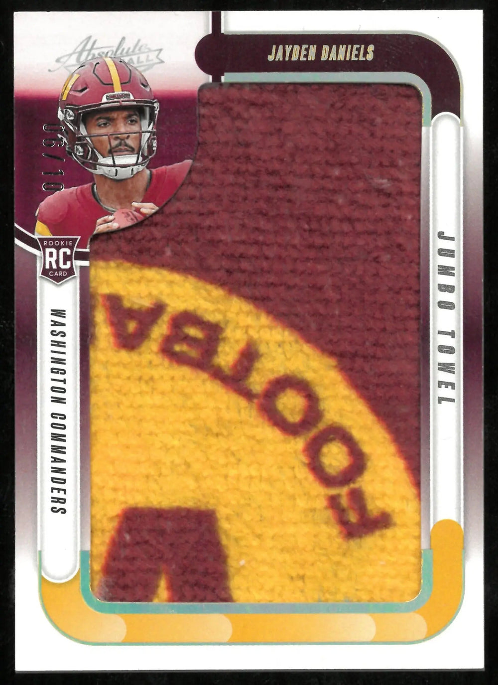 Jayden Daniels /10 Jumbo Towel Absolute 2024 Panini RC Rookie
