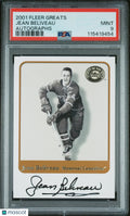 Jean Beliveau PSA 9 Auto Pop 5 No 10 2001-02 Fleer Great of the Game