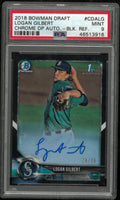 Logan Gilbert 1st AUTO RC PSA 9 Rookie 2018 Bowman Draft Chrome
