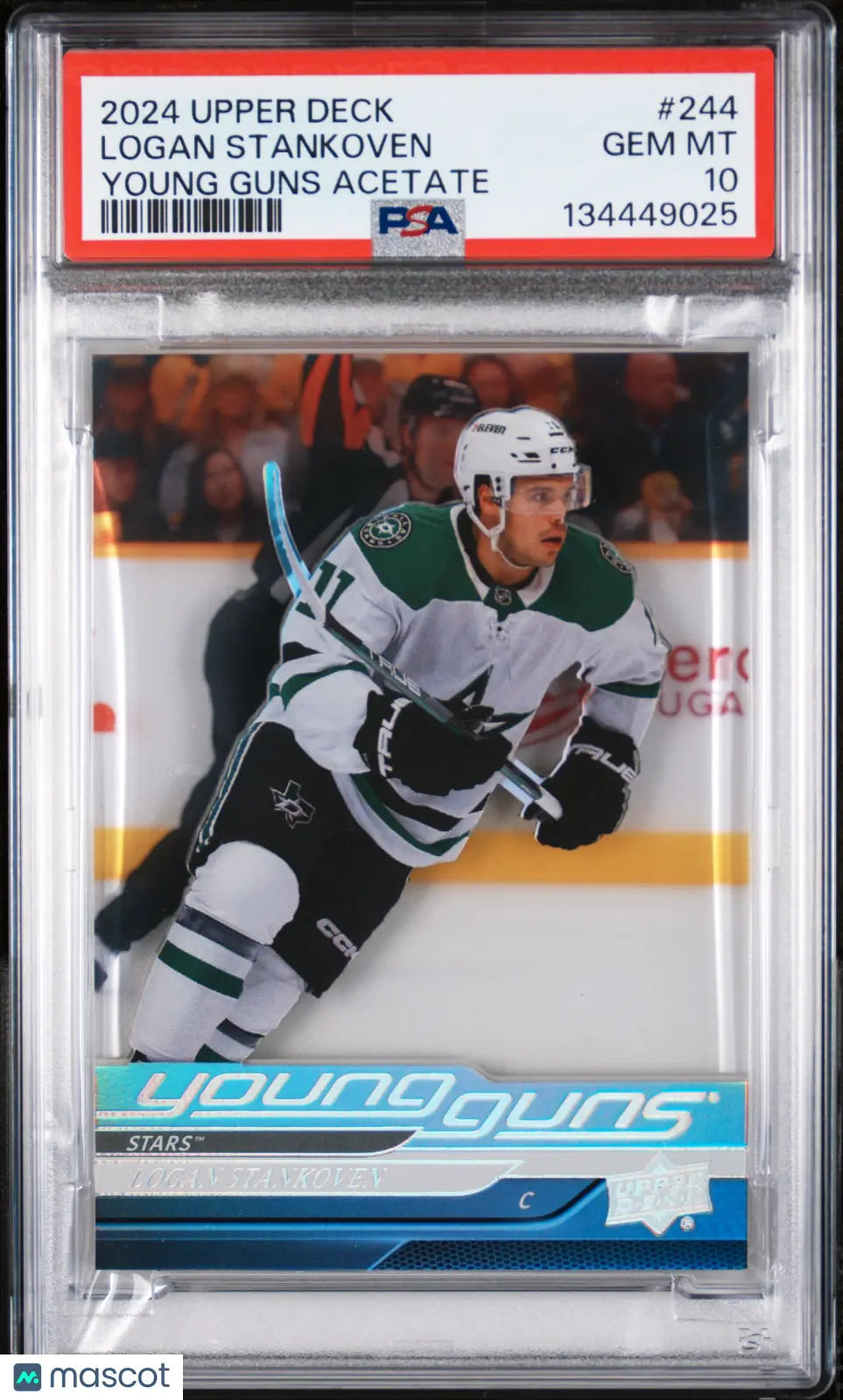 Logan Stankoven Young Guns Acetate RC PSA 10 Rookie POP 1 2024-25