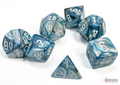 Chessex: Lustrous Slate/White 7-Die Set