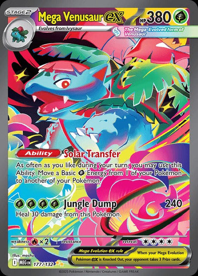 2025 Pokemon - Mega Evolution - Mega Venusaur Ex #177 -  MEG-EN - Raw Ungraded Card