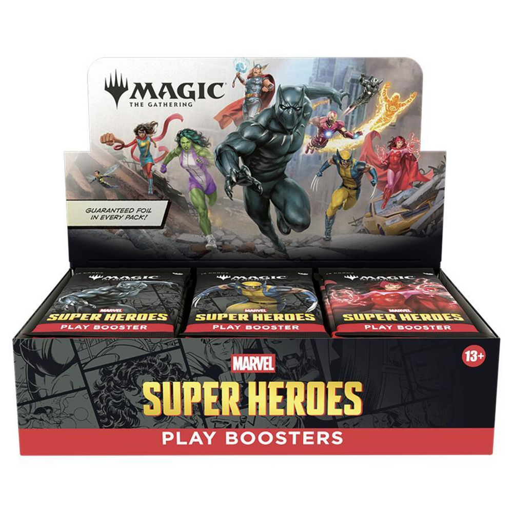Magic the Gathering: Universes Beyond - Marvel Super Heroes Play Booster Display