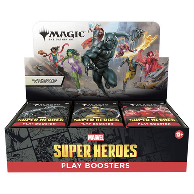 Magic the Gathering: Universes Beyond - Marvel Super Heroes Play Booster Display