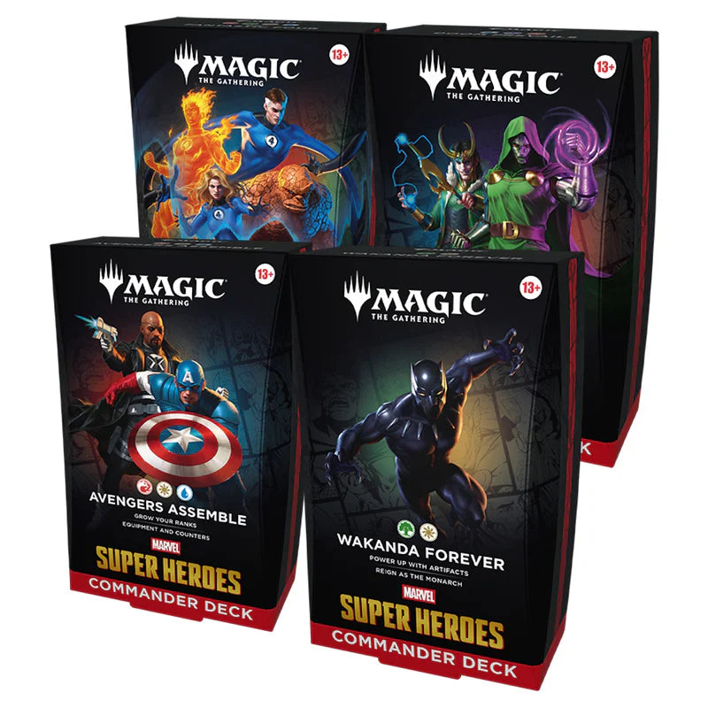 Magic: The Gathering Marvel Super Heroes Commander Deck (EN) Set of 4
