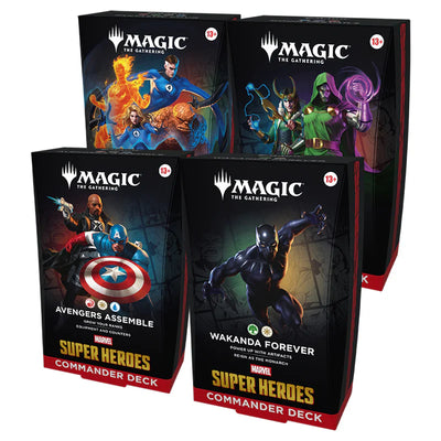 Magic: The Gathering Marvel Super Heroes Commander Deck (EN) Set of 4