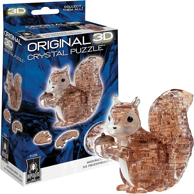 BePuzzled: Original 3D Crystal - Squirrel Puzzle