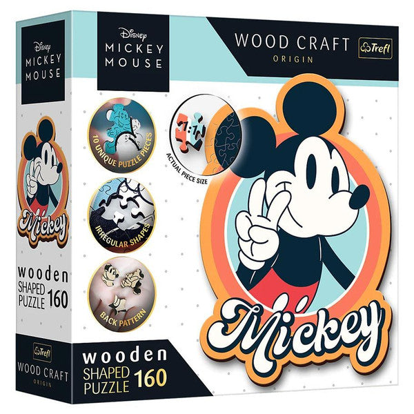 Disney: Mickey Mouse Wooden Shape 160 Piece Puzzle