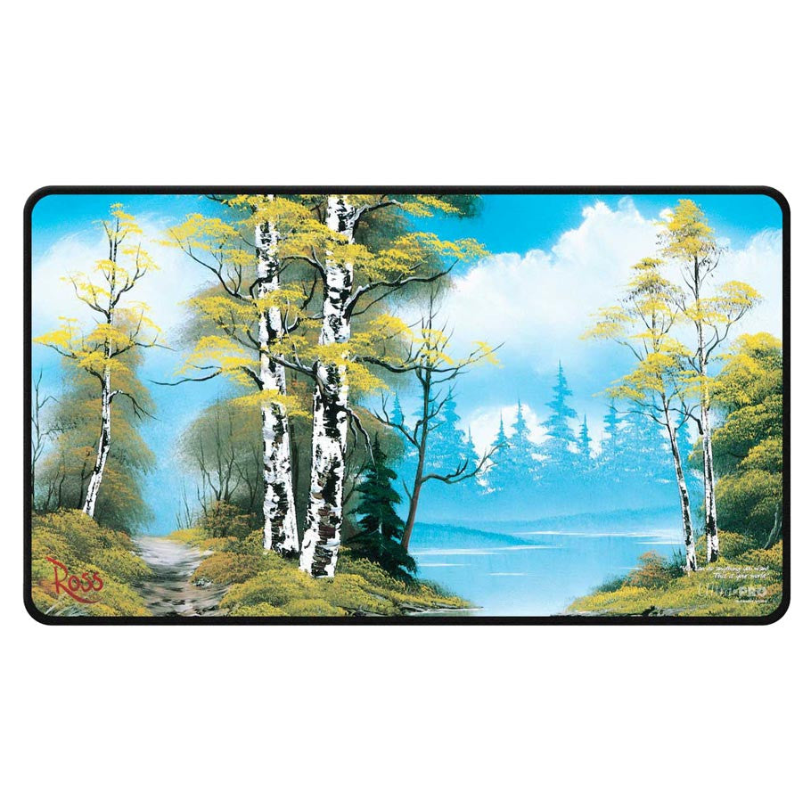 Ultra Pro Playmat: Bob Ross - Lakeside Path Stitched Edge