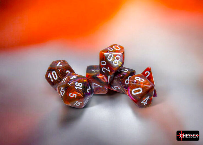 Chessex: Festive Symphony/White Polyhedral 7-Dice Set