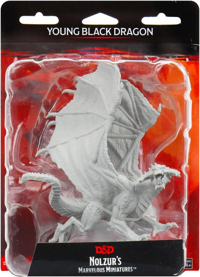 Dungeons & Dragons: Nolzur's Marvelous Minis - Young Black Dragon Wave 8 (Unpainted)