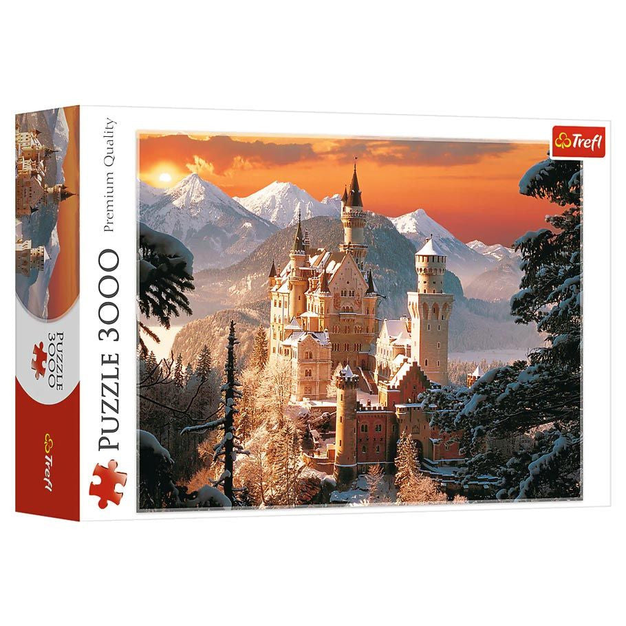Puzzle: Wintry Neuschwanstein Castle Germany 3000 Piece