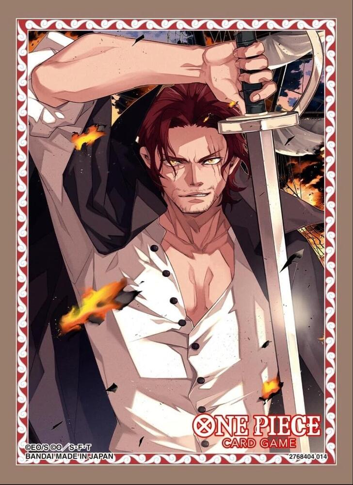 One Piece Card Game Official Sleeves: Assortment 10 - Shanks (70-Pack)
