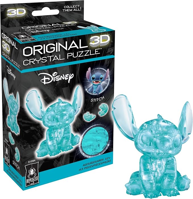BePuzzled: Original 3D Crystal: Disney Stitch (Blue) Puzzle