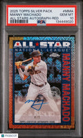 Manny Machado /5 Auto Silver Pack PSA 10 POP 1 All Star Red Autograph 2025 Topps