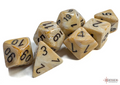 Chessex: Marble Ivory/Black 7-Die Set