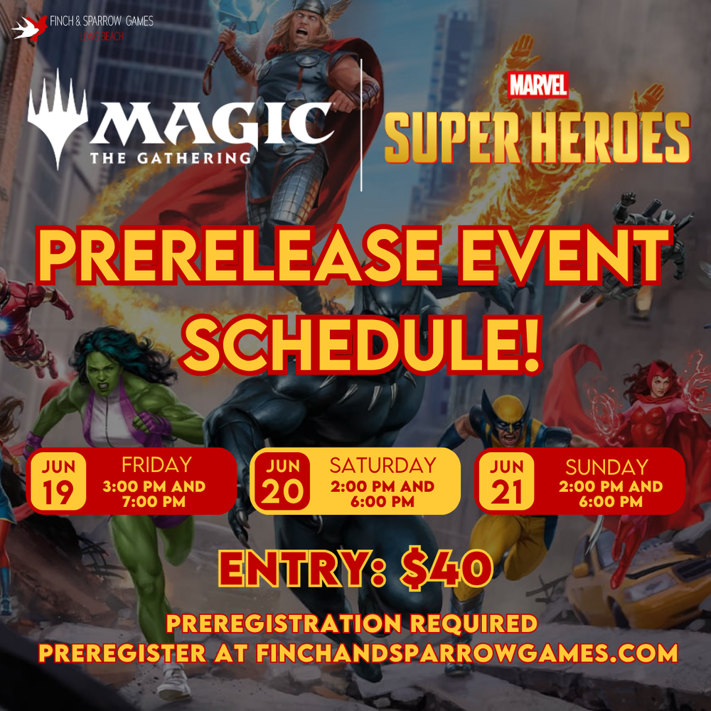 Magic the Gathering | Marvel Super Heroes Prerelease Sealed Events