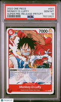 Monkey D. Luffy Super Pre-Release-Prtcpt. PSA 10 #001 2022 One Piece Promos