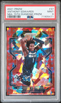 2021 Prizm - Anthony Edwards - NBA 75th Red Diamond Prizm - Limited to /75 - #37 - PSA Graded Card