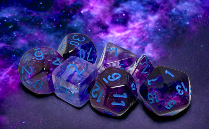 Chessex Nebula Nocturnal Blue Luminary 7 Die Set