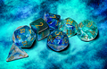 Chessex Nebula Oceanic Gold Luminary 7 Die Set