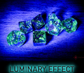 Chessex Nebula Oceanic Gold Luminary 7 Die Set
