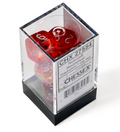 Chessex Nebula Red Silver Luminary 7 Die Set