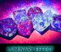 Chessex Nebula Red Silver Luminary 7 Die Set