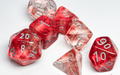 Chessex Nebula Red Silver Luminary 7 Die Set