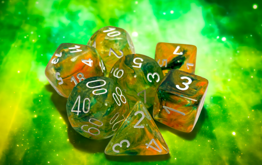 Chessex Nebula Spring White Luminary 7 Die Set