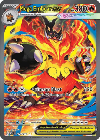 Mega Emboar ex - 273/217 - ME: Ascended Heroes