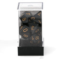 Chessex: Opaque Black/Gold 7-Die Set