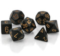 Chessex: Opaque Black/Gold 7-Die Set