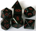 Chessex: Opaque Black/Red 7-Die Set