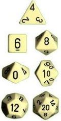 Chessex: Opaque Ivory/Black 7-Die Set