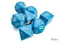 Chessex: Opaque Light Blue/White 7-Die Set