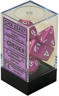 Chessex: Opaque Light Purple/White 7-Die Set