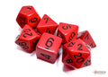 Chessex: Opaque Red/Black 7-Die Set