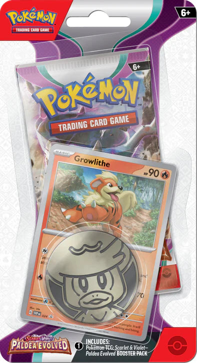 Pokémon TCG: Scarlet & Violet—Paldea Evolved Checklane Blister (Growlithe)