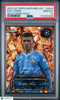Phil Foden /50 GOLD PSA 10 Selections 2023-24 Topps Sapphire UCC