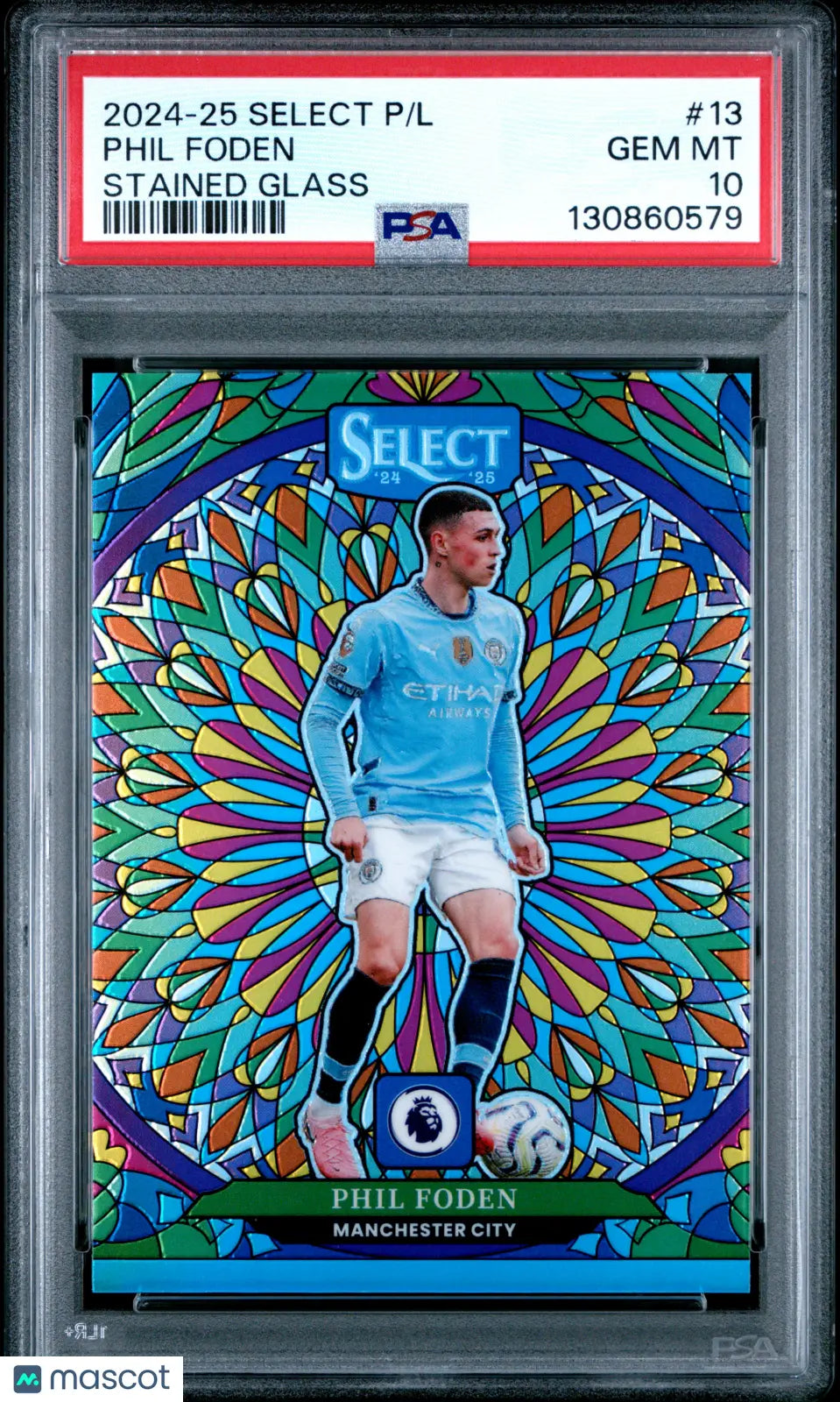 Phil Foden Stained Glass PSA 10 SP SSP 2024-25 Select Premier League