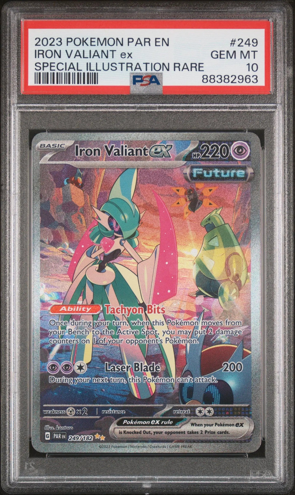 Pokemon Paradox Rift Iron Valiant EX Special Illustration Rare PSA 10 249/182
